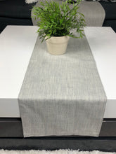 Load image into Gallery viewer, Linen Table Runners Light blue and Grey, Table Runners in Party, Wedding Banquet Table Linen Layout or Decoration 100% linen