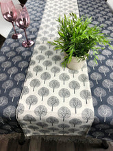 Load image into Gallery viewer, Tree Patterns Table Cloth And Tree Table Runner, Table Linen Layout or Decoration 100% Linen
