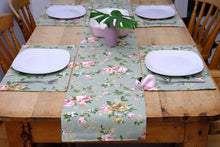 Load image into Gallery viewer, Flowers Patterns placemats / 1 x Table Runner, Table Linen Layout or Decoration 100% Linen
