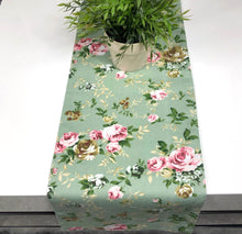 Load image into Gallery viewer, Flowers Patterns placemats / 1 x Table Runner, Table Linen Layout or Decoration 100% Linen
